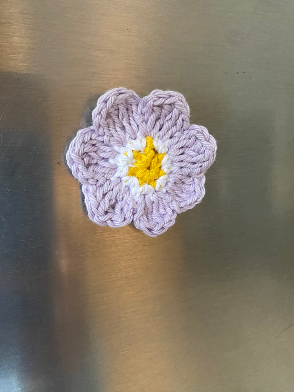 Crochet Flower Magnet - Collectible Floral Fridge Magnet